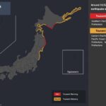 У северо-восточного побережья Японии зафиксировано мощное землетрясение магнитудой 7,4