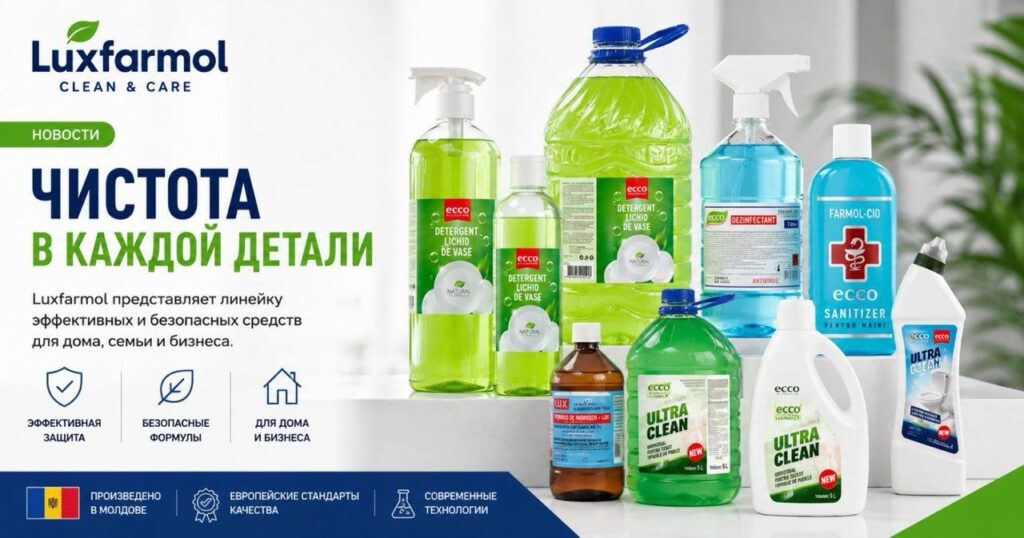 Luxfarmol — современная бытовая химия и дезинфицирующие средства для дома, бизнеса и профессионального использования