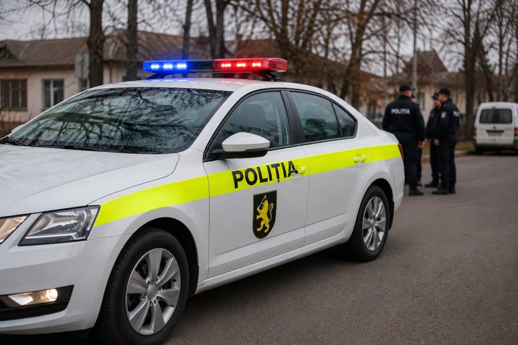 В Сынжерейском районе пьяный мотоциклист столкнулся с полицейским авто