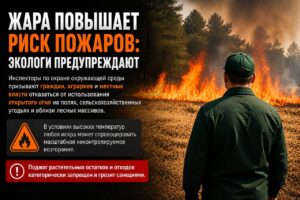 Инспекторы по по охране окружающей среды предупреждают о высоком риске пожаров из-за жары