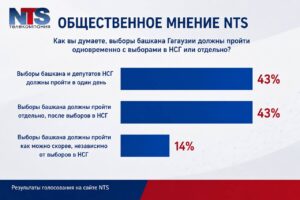 Общественное мнение разделилось поровну: по 43% — за два варианта проведения выборов башкана Гагаузии