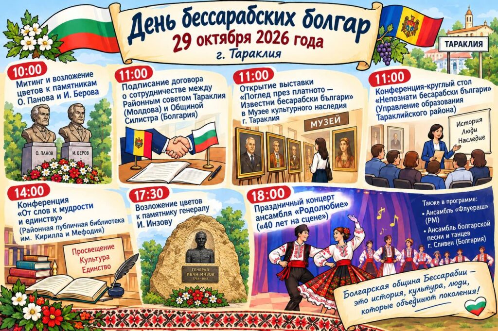 В Тараклии отметят День бессарабских болгар: программа мероприятий на 29 октября